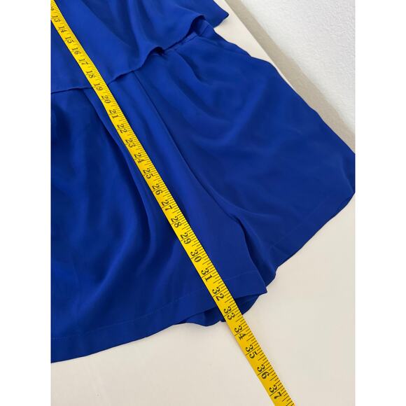 Express Womens Blue Shorts Romper Size Small Formal Outfit - Picture 7 of 8